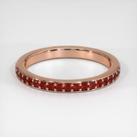 14K Rose Gold Ruby Eternity Wedding Band Video