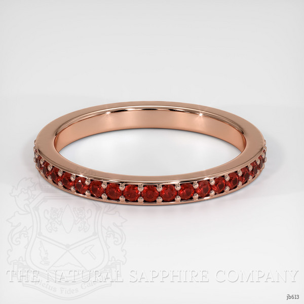 14K Rose Gold Ruby Eternity Wedding Band