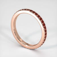 14K Rose Gold Ruby Eternity Wedding Band Image