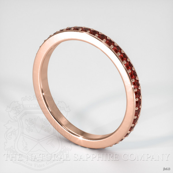 14K Rose Gold Ruby Eternity Wedding Band