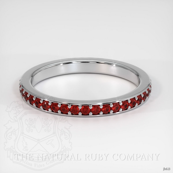 18K White Gold Ruby Eternity Wedding Band