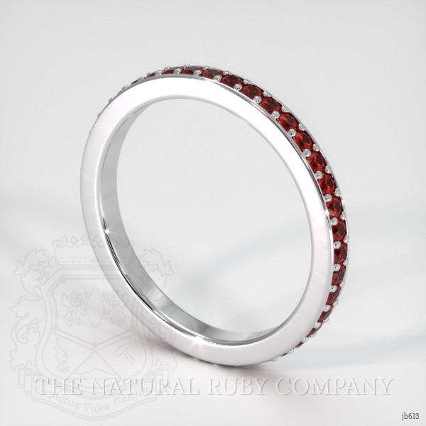 18K White Gold Ruby Eternity Wedding Band