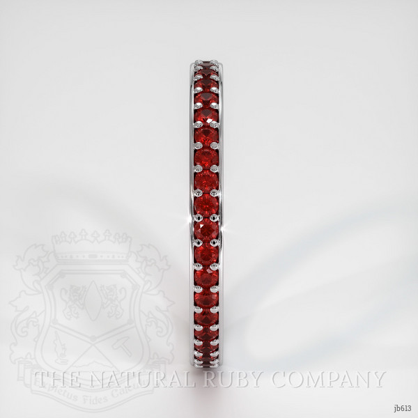 18K White Gold Ruby Eternity Wedding Band