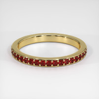 14K Yellow Gold Ruby Eternity Wedding Band Video