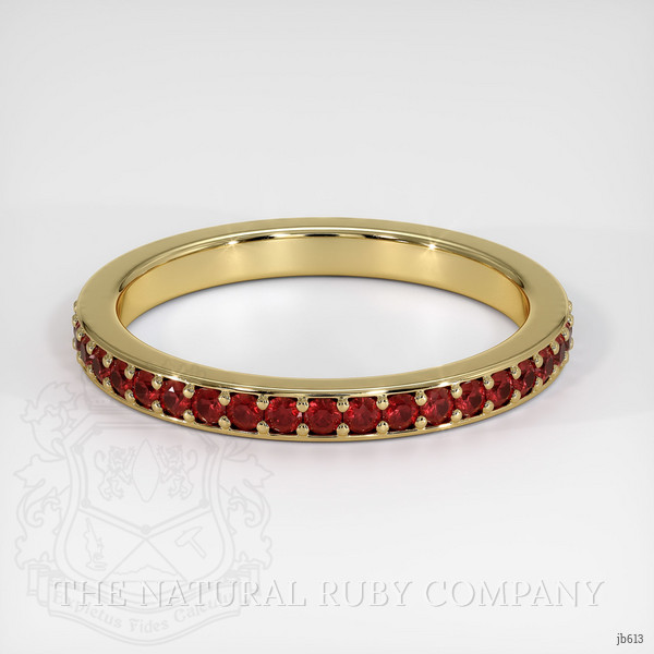 14K Yellow Gold Ruby Eternity Wedding Band