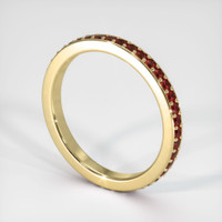 14K Yellow Gold Ruby Eternity Wedding Band Image