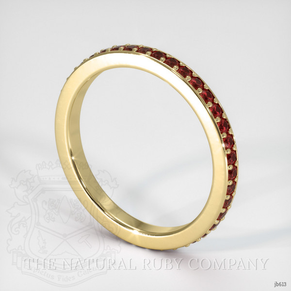 14K Yellow Gold Ruby Eternity Wedding Band