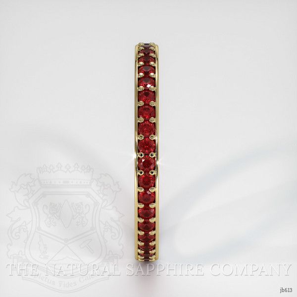 14K Yellow Gold Ruby Eternity Wedding Band