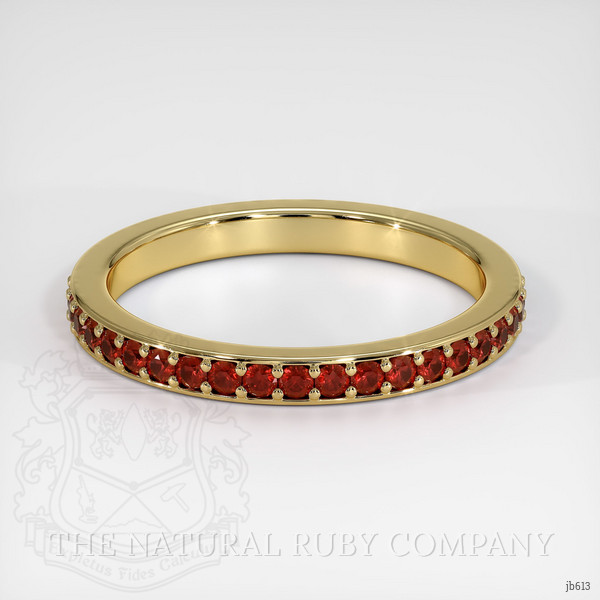 18K Yellow Gold Ruby Eternity Wedding Band