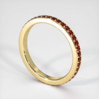 18K Yellow Gold Ruby Eternity Wedding Band Image