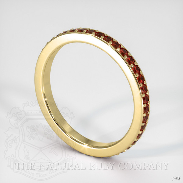 18K Yellow Gold Ruby Eternity Wedding Band