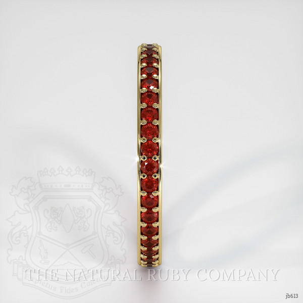 18K Yellow Gold Ruby Eternity Wedding Band