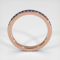 14K Rose Gold Blue Sapphire Eternity Wedding Band Image