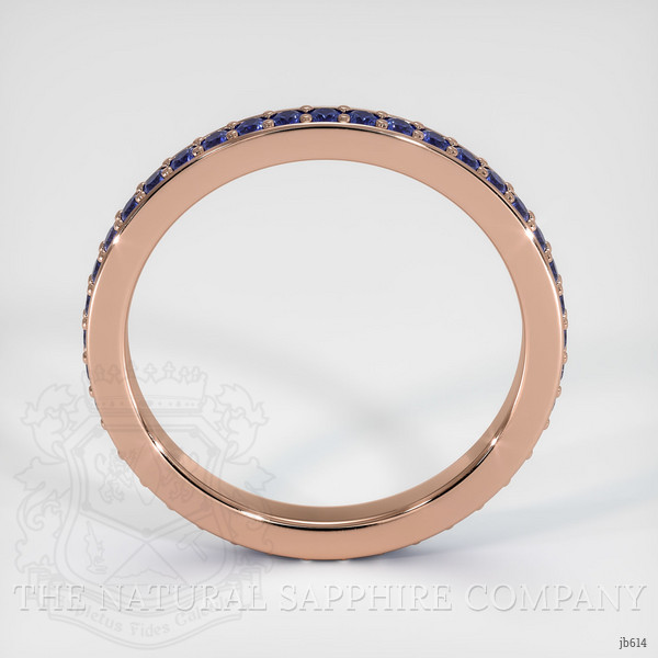 14K Rose Gold Blue Sapphire Eternity Wedding Band