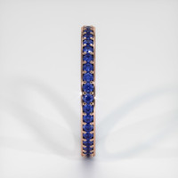14K Rose Gold Blue Sapphire Eternity Wedding Band Image