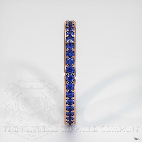 14K Rose Gold Blue Sapphire Eternity Wedding Band