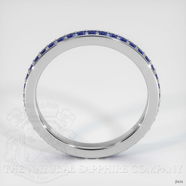 14K White Gold Blue Sapphire Eternity Wedding Band