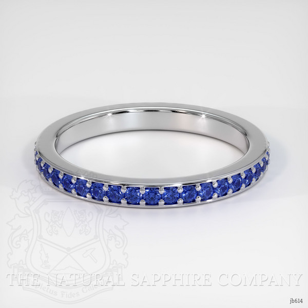 18K White Gold Blue Sapphire Eternity Wedding Band