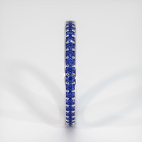 18K White Gold Blue Sapphire Eternity Wedding Band Image