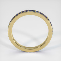 14K Yellow Gold Blue Sapphire Eternity Wedding Band Image