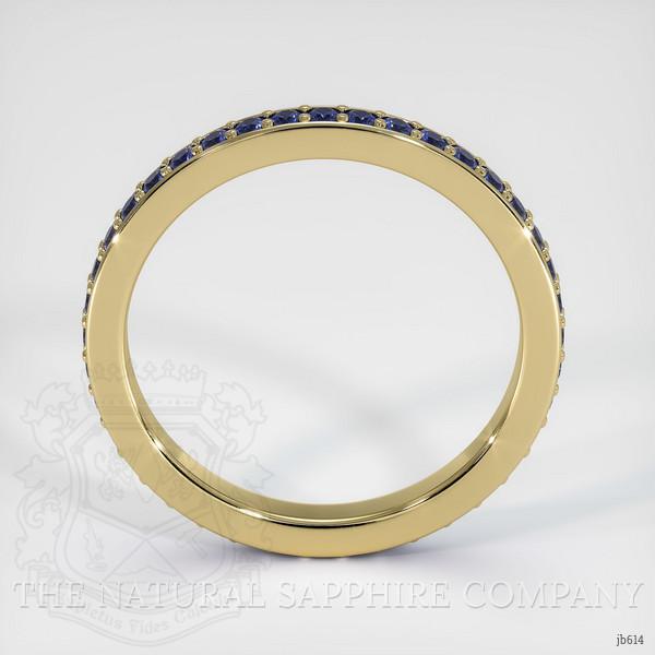 14K Yellow Gold Blue Sapphire Eternity Wedding Band