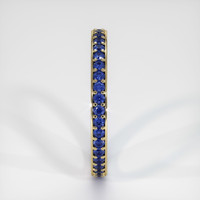 14K Yellow Gold Blue Sapphire Eternity Wedding Band Image