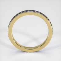 18K Yellow Gold Blue Sapphire Eternity Wedding Band Image