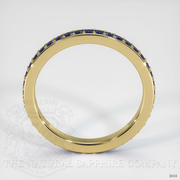 18K Yellow Gold Blue Sapphire Eternity Wedding Band