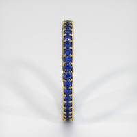 18K Yellow Gold Blue Sapphire Eternity Wedding Band Image