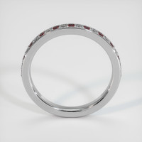 14K White Gold Ruby and Diamond Pave Wedding Band Image