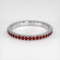 Platinum 950 Ruby Prong Wedding Band Video