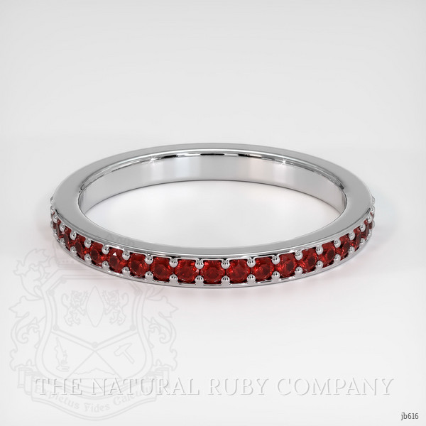 Platinum 950 Ruby Prong Wedding Band