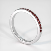 Platinum 950 Ruby Prong Wedding Band Image