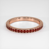 14K Rose Gold Ruby Prong Wedding Band Video