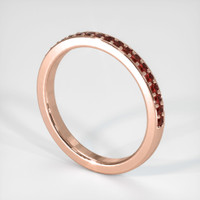 14K Rose Gold Ruby Prong Wedding Band Image