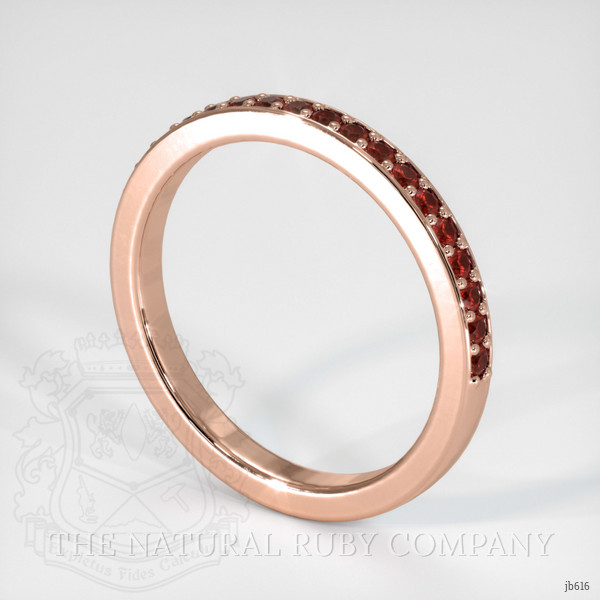14K Rose Gold Ruby Prong Wedding Band