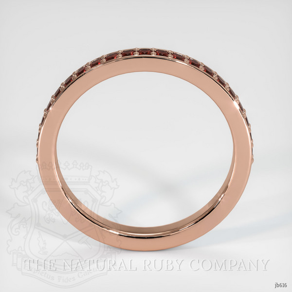 14K Rose Gold Ruby Prong Wedding Band