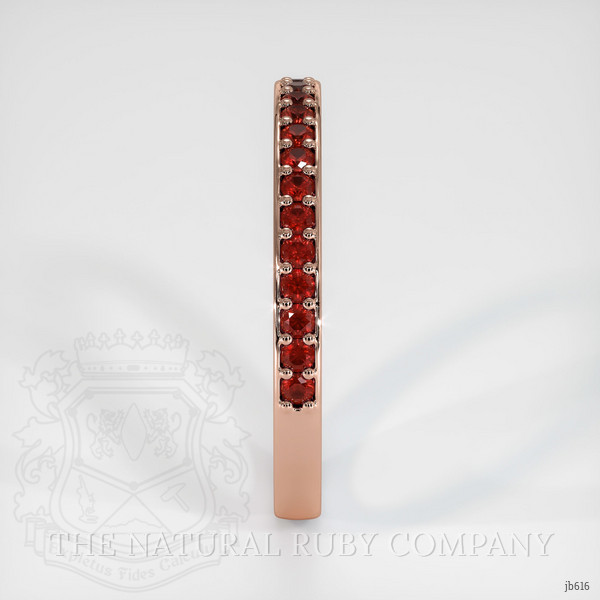14K Rose Gold Ruby Prong Wedding Band