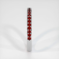 18K White Gold Ruby Prong Wedding Band Image