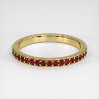 14K Yellow Gold Ruby Prong Wedding Band Video