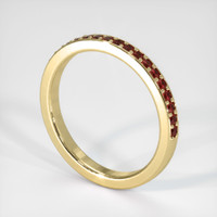 14K Yellow Gold Ruby Prong Wedding Band Image