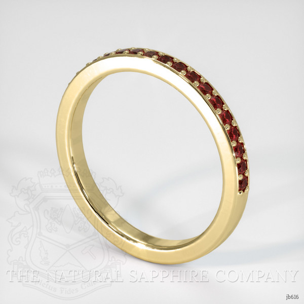 14K Yellow Gold Ruby Prong Wedding Band