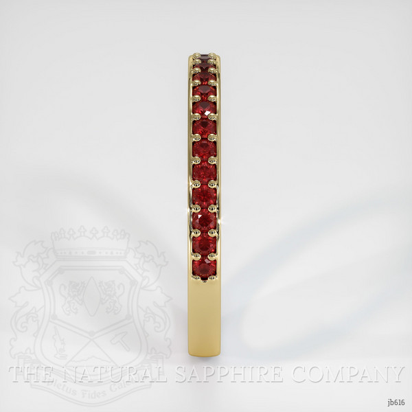 14K Yellow Gold Ruby Prong Wedding Band