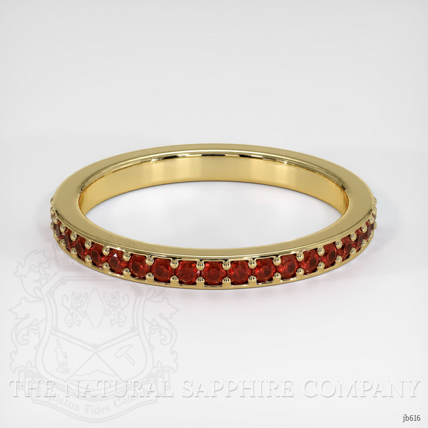 18K Yellow Gold Ruby Prong Wedding Band