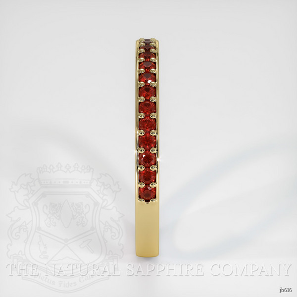 18K Yellow Gold Ruby Prong Wedding Band