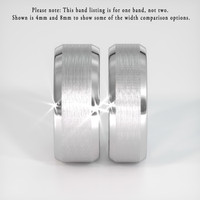 14K White Gold Men's Plain Band Image