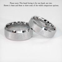 18K White Gold Men's Plain Band Video