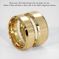 14K Yellow Gold Men's Plain Band Image