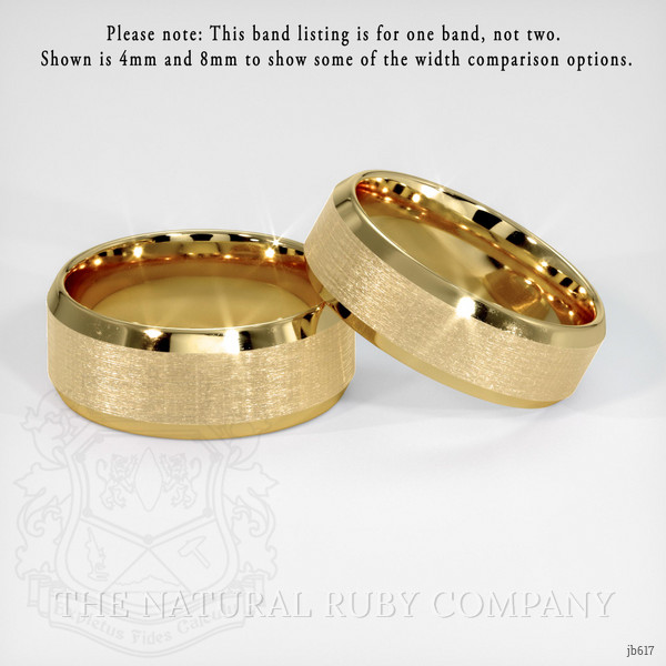 18K Yellow Gold Men's Plain Band