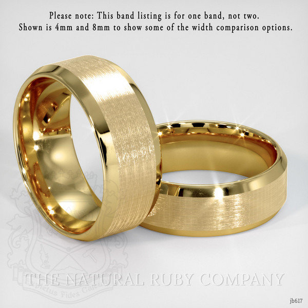 18K Yellow Gold Men's Plain Band